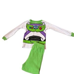 Buzz Lightyear Pajama Set - Green and White